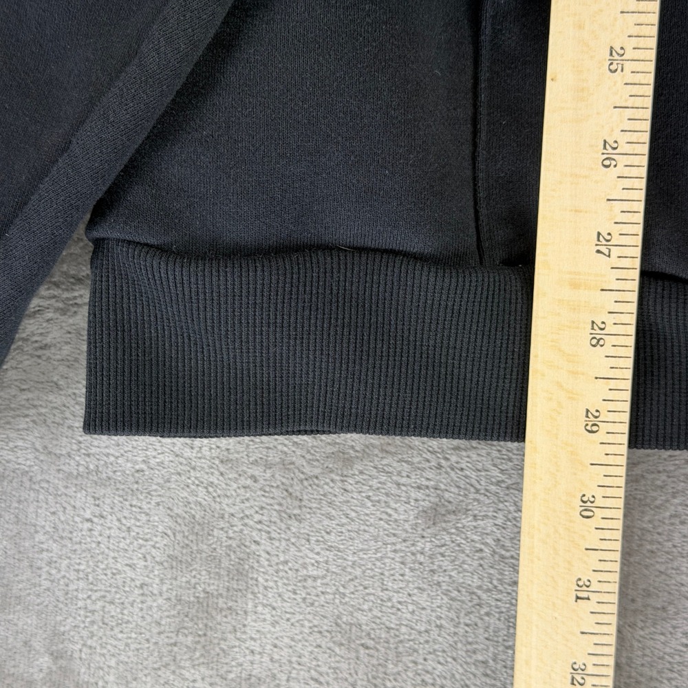 Alo Yoga Black Oversized Pullover Hoodie Logo Fleece Athleisure Sweatshirt - Picture 5 of 8